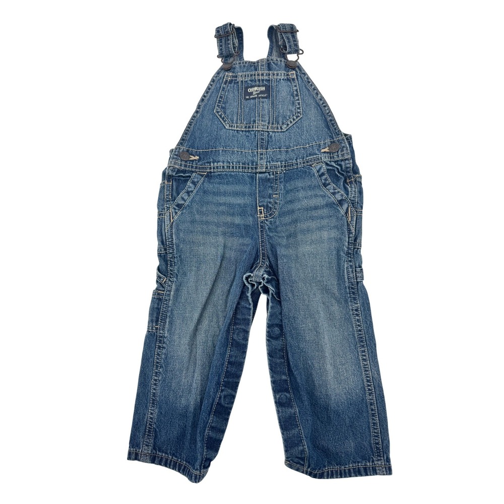 OshKosh B'gosh Overalls Kids 24M Blue Denim Vestbak Adjustable Straps Utility